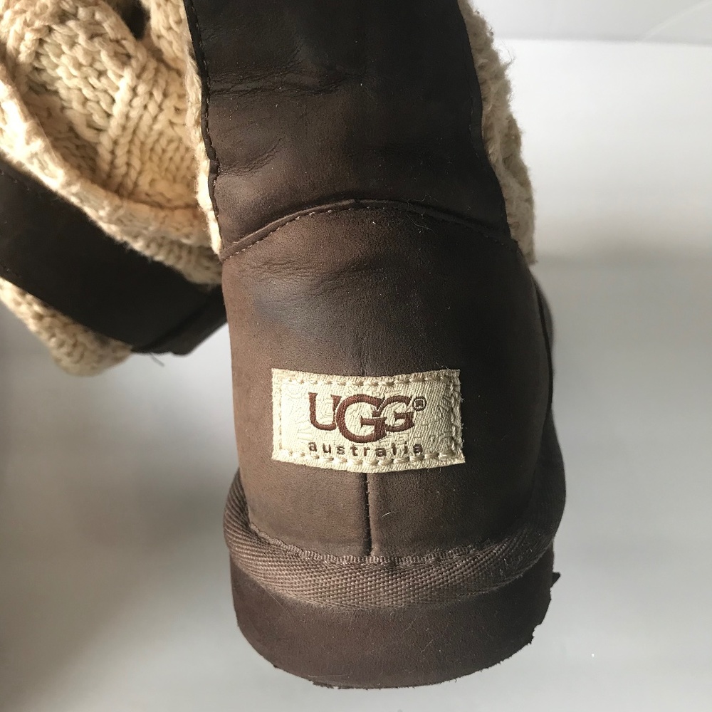 Ugg Australia Cassidee Buckle Cable Knit Boots 7 - Picture 5 of 10